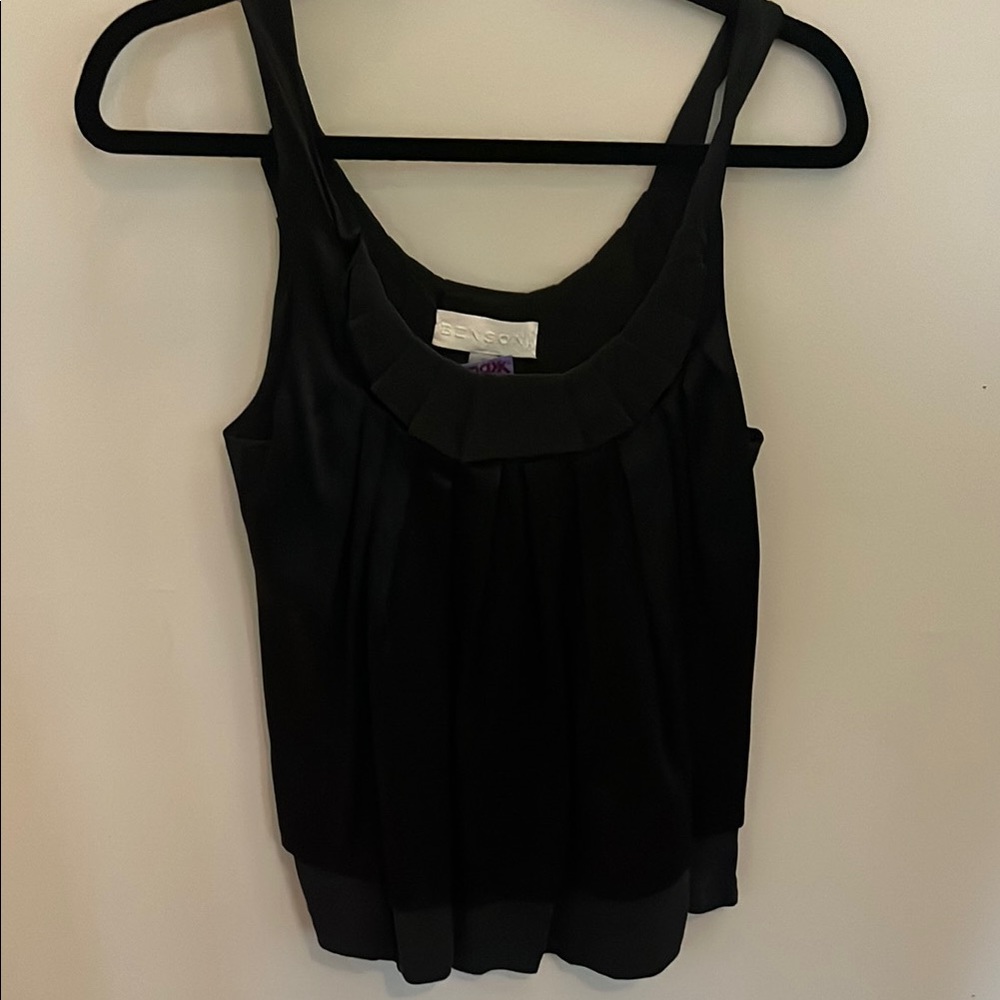 Bensoni Elegant Silk Layered Sleeveless Top